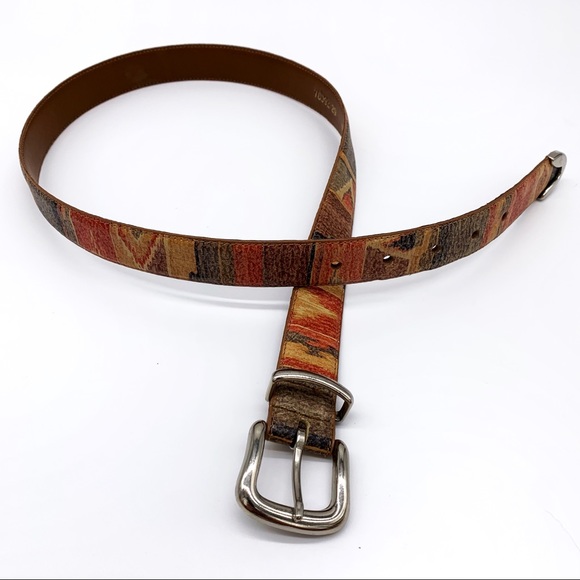 Genuine Leather Multi Colored Belt - Picture 3 of 8